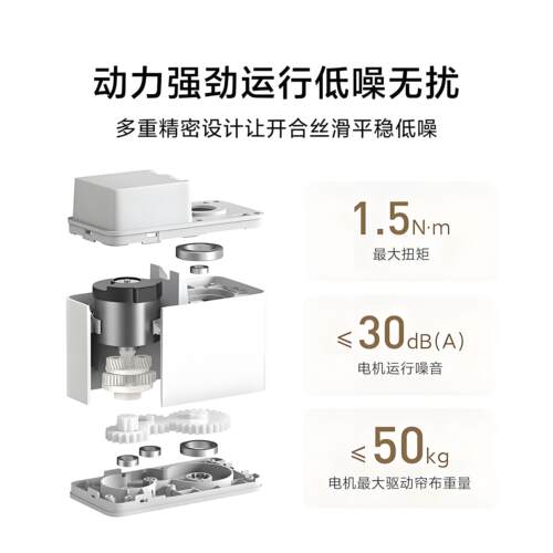 小米米家隐藏式智能窗帘语音控制智能家居全自动电动窗帘导轨轨道 - 图1