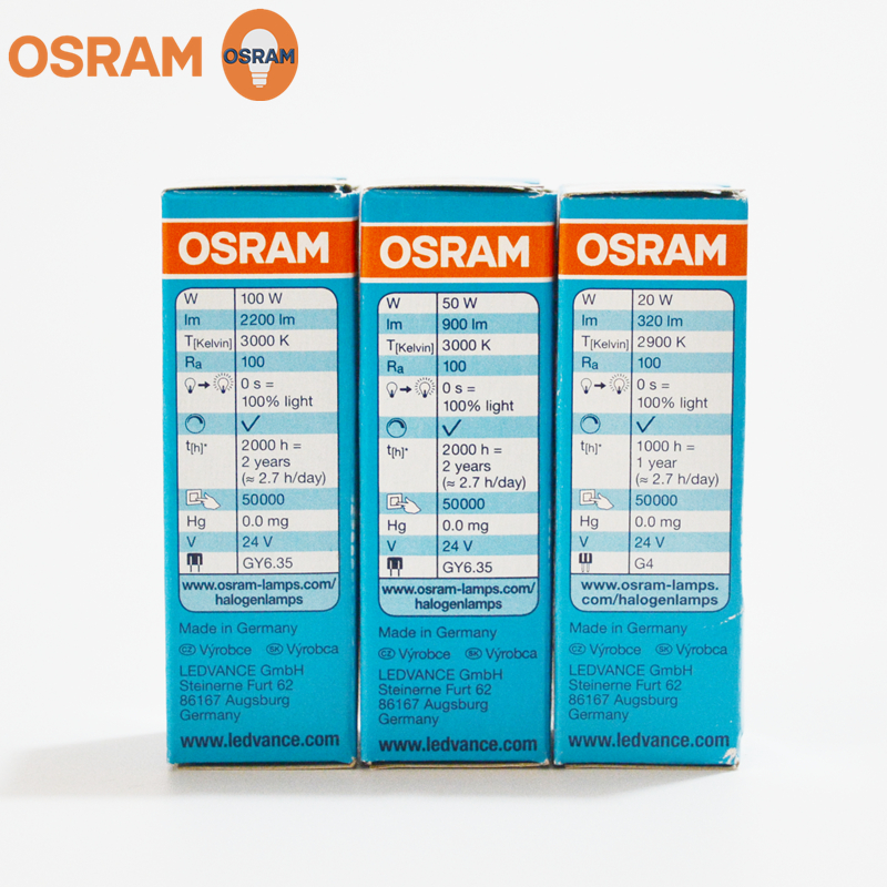 OSRAM欧司朗64435卤素灯珠24V 20W光学仪器医疗设备器灯泡G4细脚 - 图2