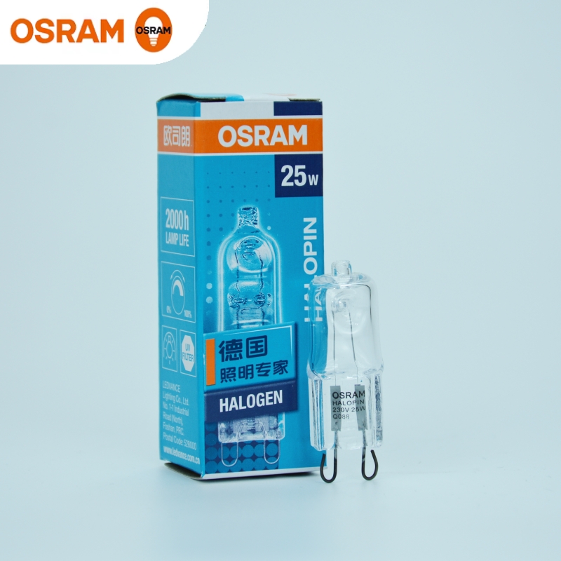 OSRAM欧司朗G9卤素灯珠230V 25W40W台灯射灯壁灯吊灯透明卤钨灯泡 - 图1