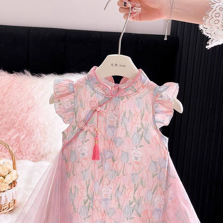 女童夏装连衣裙2025新款儿童夏季新中式旗袍裙小女孩国风公主裙子,淘宝优惠券,粉丝福利购,淘宝优惠卷