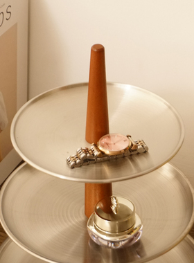 不锈钢托盘首饰小杂物收纳盘钥匙收纳玄关摆件桌面置物架装饰品