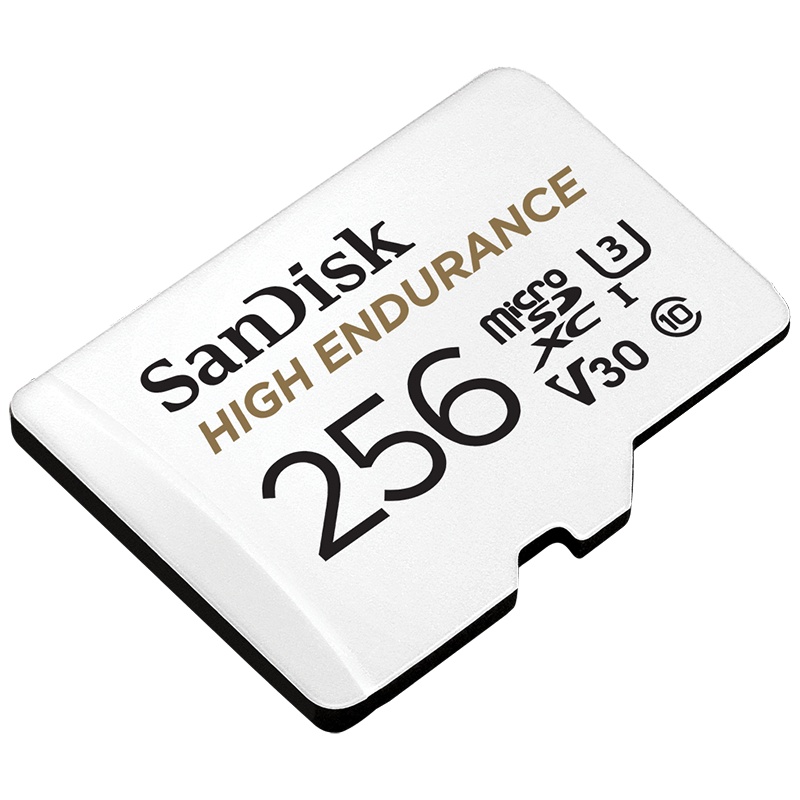 闪迪高耐久性视频监控microSD存储卡 256G行车记录仪监控摄像头卡 - 图0