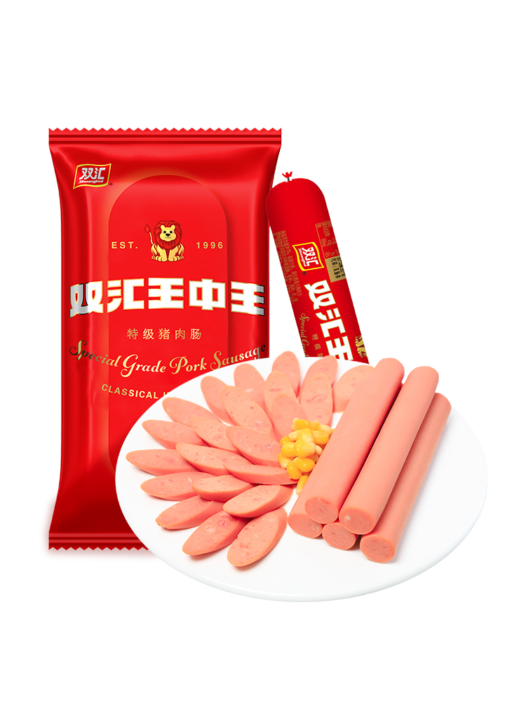 双汇双汇王中王特级火腿肠泡面火腿休闲零食猪肉可烤 400g*3袋