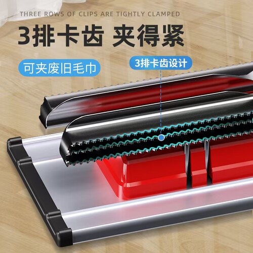美丽雅大号平板拖把40型夹布式拖布干湿拖一拖两用净家用墩布包邮 - 图2