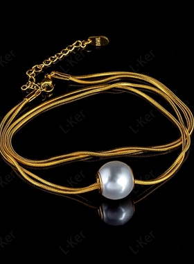 【王妃】2025经典白月光珠珠锁骨链女士时尚设计感精致项链TG048