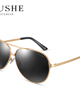 古奢2021时尚太阳镜男飞行员开车