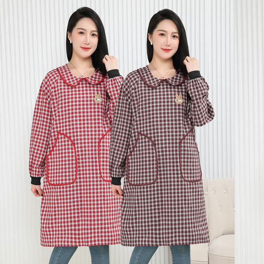 Korean style pure cotton overalls long sleeve Korean style apron