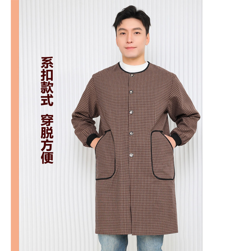 长款纯棉长袖外穿围裙系扣罩衣家用厨房防油污时尚上班干活工作服,淘宝优惠券,粉丝福利购,淘宝优惠卷