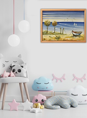客厅沙发背景墙装饰画创意个性简约油画现代风壁画油彩画风景挂画