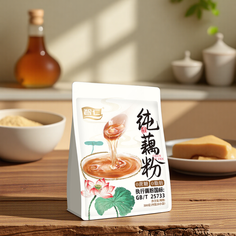 智仁藕粉纯藕粉纯正莲藕粉官方旗舰店正品西湖耦孕妇正宗独立小袋