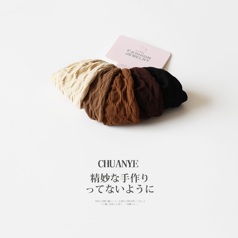 川野法式宽边无接缝发圈女2025新款简约百搭头绳不勒发无扎痕发饰 - 图0