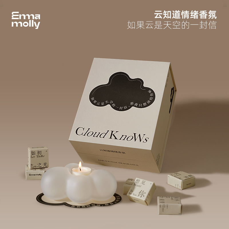 EmmaMolly | Cloud Knows 云知道 茶蜡香薰摆件 把情绪藏进云里 - 图2