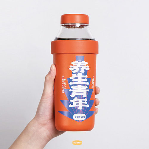 YOYAN| HEALTHY HUMAN养生青年茶水分离杯便携随行杯 400ml-图0