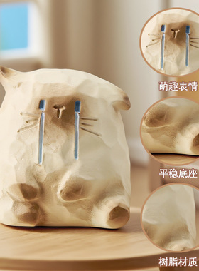 创意萌宠猫猫PAI情绪盲盒摆件