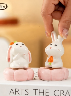 新款陶瓷帽子鸭转转乐陶瓷转转摆件景德镇陶瓷转转摆件