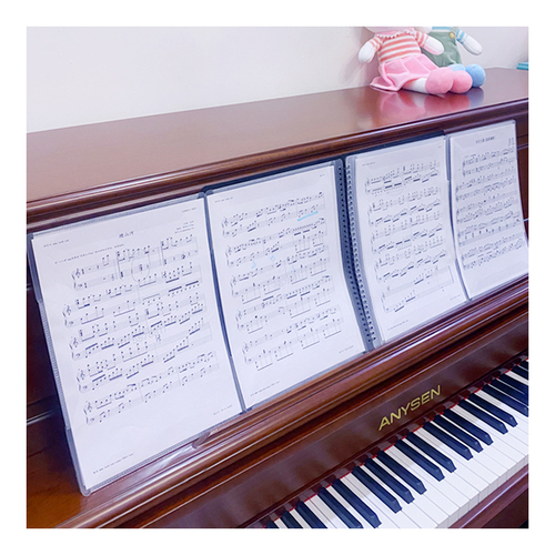 钢琴谱夹子乐谱夹钢琴琴谱夹谱夹册曲谱本可修改折叠展开式不反光