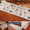 Kitchen floor mat cotton and linen woven carpet anti-oil anti-slip foot mat Japanese rectangular absorbent mat bathroom door