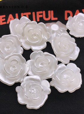diy头饰花朵仿珍珠贴片