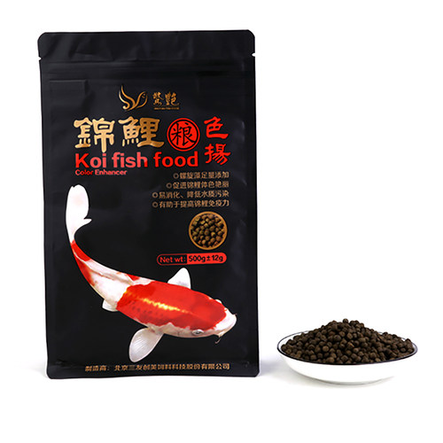 惊艳锦鲤专用鱼粮色扬育成增体高蛋白胚芽主食增红增色大颗粒饲料 - 图1