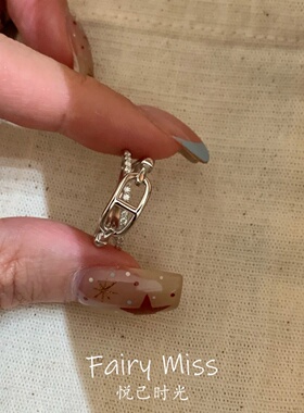 环扣星芒双层猪鼻子交叉食指戒女