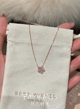 春光明媚樱花锁骨项链甜美少女心