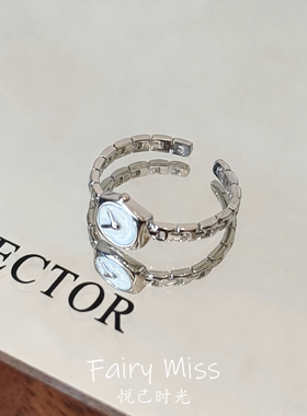 绝美搭档冷淡风双戴开口食指戒指