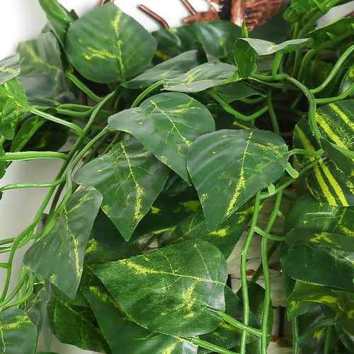 壁挂仿真花藤蔓藤条假花爬山虎树叶绿萝叶管道装饰藤条植物藤蔓 - 图0