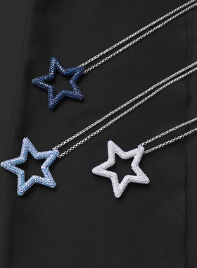 五角星项链银星星链坠ins冷淡风轻奢锁骨链小红书同款送女友礼物