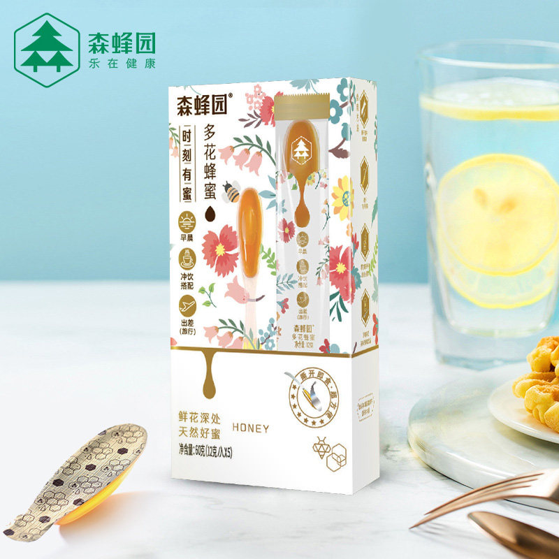 森蜂园多花蜂蜜便携条懒人5懒人勺 森蜂园保健品蜂蜜