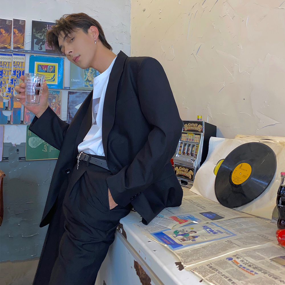 oversize潮牌小西装雅痞男套装便西 BLTN STUDIO西服