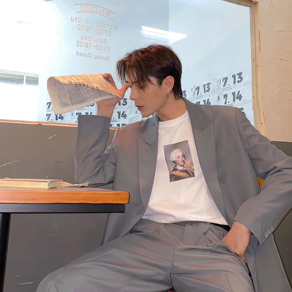 oversize潮牌小西装雅痞男套装便西 BLTN STUDIO西服