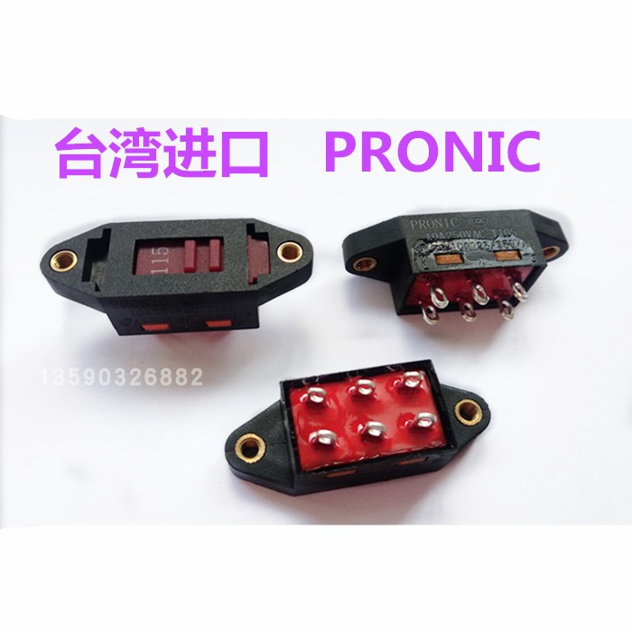 台湾进口PRONIC切换开关115-230滑动10A125VAC拨动开关L21-22A1Z - 图0