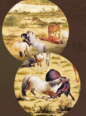 中国钱币博物馆骏马载福金版画办公室客厅挂画马年礼物送领导长辈