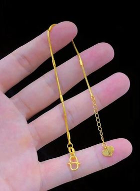 节节高麻花盒子链999足金包邮