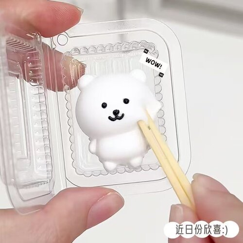 【山兄第】DIY手工自嘲熊盒装硅胶玩具新款创意礼物食品级解压 - 图1