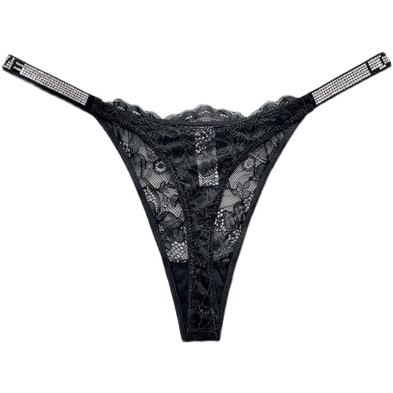 丁字裤女性感蕾丝水钻字母个性欧美情趣高腰T裤无痕透明纯欲内裤,淘宝优惠券,粉丝福利购,淘宝优惠卷