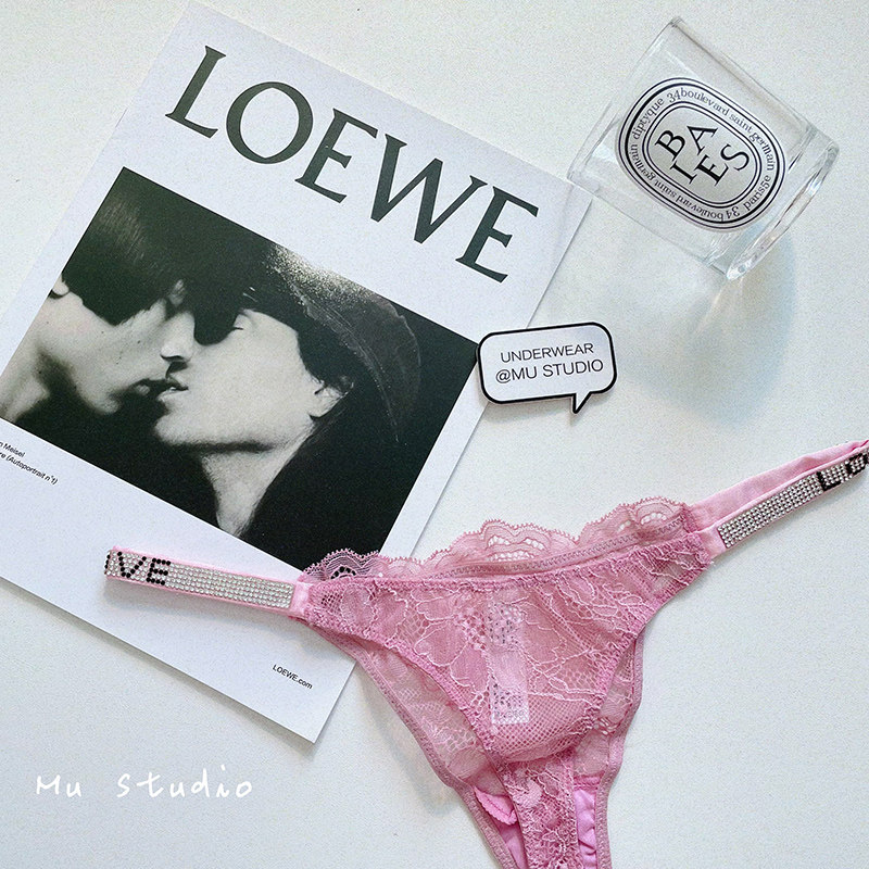 丁字裤女性感蕾丝水钻字母个性欧美情趣高腰T裤无痕透明纯欲内裤,淘宝优惠券,粉丝福利购,淘宝优惠卷