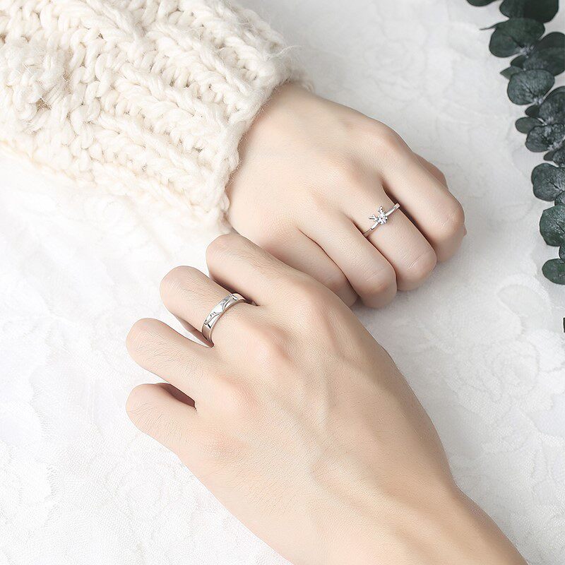 一鹿有你纯银女男一对时尚情侣戒指 similarlove戒指/指环