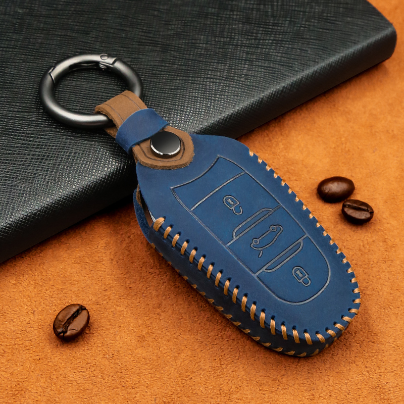 雪铁龙钥匙套新爱丽舍C4L C4世嘉云逸 C3-XR 天逸C5 C6真皮包扣壳 - 图1