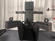 Hair salon leather shampoon chair scratching your feet scratching an itchy alternative chair Tickle Feet props customised