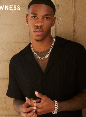 RAWNESS情侣铜镀白金莫桑石手链