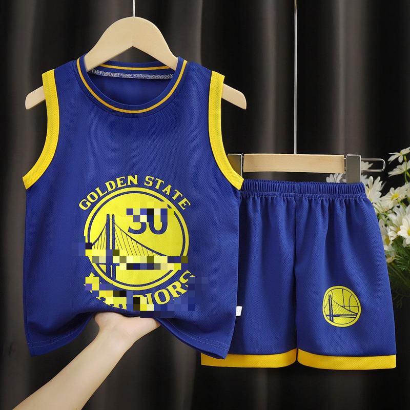 新款夏季儿童服装运动篮球服童装男童套装夏季薄款背心两件套-第4张图片-提都小院