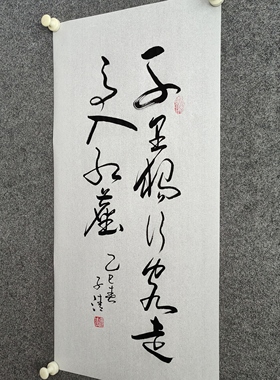 书法字画定制装饰手写真迹毛笔字千里独行客走过入红尘