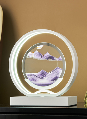 北欧创意流沙画h家居客厅电视柜卧室床头柜装饰品摆件乔迁新居礼