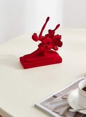 2025新品红色小狗树脂潮玩摆件