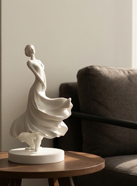 小众设计白色人物雕塑艺术摆件