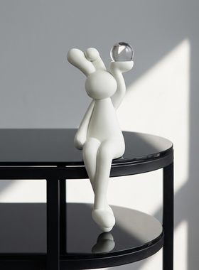 创意兔子树脂桌面摆件闺蜜礼物