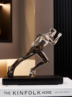 轻奢高档运动人物摆件玄关客厅