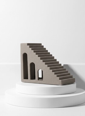 现代阶梯建筑装饰摆件客厅玄关