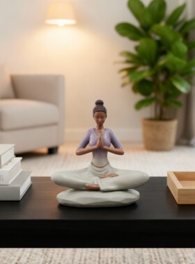 瑜伽冥想人物摆件家居装饰放松